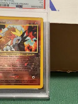 Pokemon TCG: Entei Reverse Holo Foil Movie Promo #34 2001 PSA 5, EX with Swirl! - Image 4