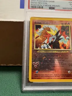 Pokemon TCG: Entei Reverse Holo Foil Movie Promo #34 2001 PSA 5, EX with Swirl! - Image 5