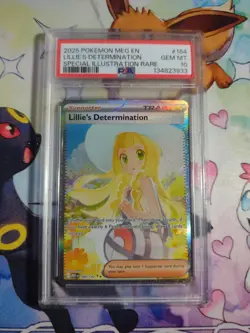 2025 POKEMON SPECIAL ILLUSTRATION RARE SAR 184 LILLIE'S DETERMINATION PSA 10 - Image 1