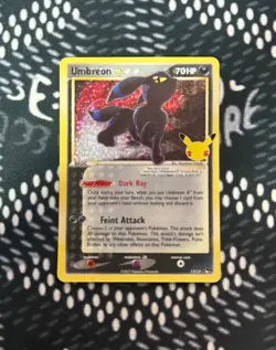 Pokemon Celebrations Umbreon Gold Star 17 NM pack fresh!! - Image 1