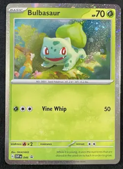 Pokemon TCG Scarlet & Violet 151 Bulbasaur SVP 046 Cosmos Holo Black Star Promo - Image 1
