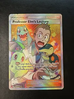 PROFESSOR ELM'S LECTURE [HP] Full Art 2018 POKEMON TCG LOST THUNDER 213/214 - Image 1