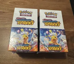 2 x Pokemon TCG Surging Sparks Half Booster Box ✅ 18 Packs - New + Sealed ✅ - Image 1