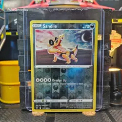Sandile Vivid Voltage Reverse Holo Pokemon TCG 107/185 Sword & Shield Common - Image 1