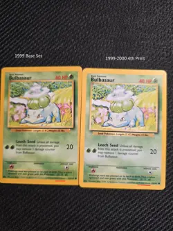 Vintage Pokemon Bulbasaur 44/102 Base Set 1999-2000 4th Printing - Image 3
