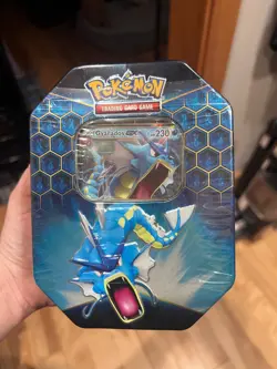 Pokemon TCG Hidden Fates Gyarados GX Tin NEW & Factory Sealed - Image 1