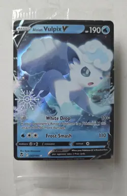 Alolan Vulpix V 033/195 Sealed Snowflake Holiday Calendar Promo Pokemon TCG NM - Image 1
