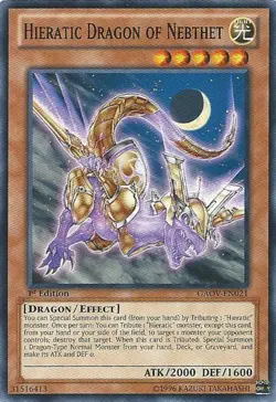 Hieratic Dragon of Nebthet - GAOV-EN021 - Common - Unlimited Edition - Lightly P - Image 1
