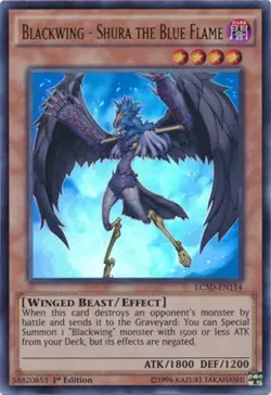 Yugioh! LP Blackwing - Shura the Blue Flame - LC5D-EN114 - Ultra Rare - 1st Edit - Image 1
