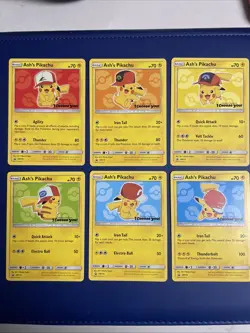 Ash's Pikachu I Choose You Movie Promo Set (6 Cards) COMPLETE SM109-114 NM - Image 1