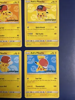 Ash's Pikachu I Choose You Movie Promo Set (6 Cards) COMPLETE SM109-114 NM - Image 4
