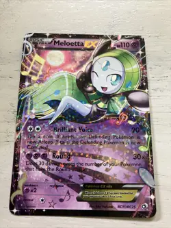 Meloetta EX RC11/RC25 Full Art Ultra Rare BW: Legendary Treasures Pokemon Card. - Image 1