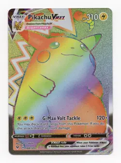 Pikachu VMAX 188/185 Vivid Voltage Rainbow Rare Holo Pokemon Card - Mint - Image 1