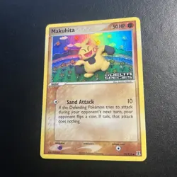 Makuhita 75/113 EX Delta Species Pokemon Card Reverse Holo Stamped Near Mint NM - Image 2