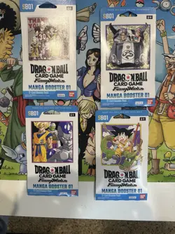 4x Dragon Ball Super: Card Game - Fusion World - SB01- Manga Booster 01 art set - Image 1