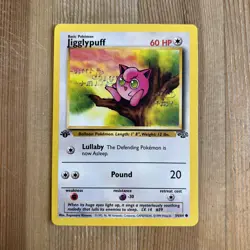 Jigglypuff 1st Edition 54/64 Jungle Common Pokemon Vintage Card WOTC VLP 1999 - Image 1