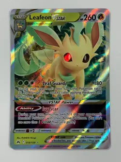 Pokemon Cards Leafeon VSTAR 014/159 Crown Zenith Holo Rare VSTAR - Image 1