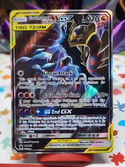 Pokemon Garchomp & Giratina GX SM193 Holo Promo Card Sun and Moon Tag Team NM - Image 1