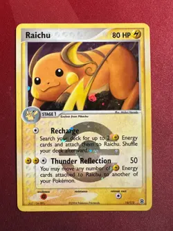 RAICHU 12/112 EX FireRed & LeafGreen REVERSE HOLO RH Pokemon TCG card NM+ - Image 1