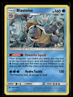 2019 Pokemon Card Team Up Promo Cracked Ice Blastoise #25/181 - Image 1