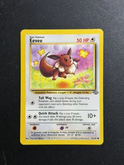 Eevee Pokemon Jungle TCG Card 51/64 Vintage 1999 Wizards - Image 1