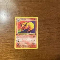 Pokemon TCG Flareon 1st Edition Jungle Card 19/64 Regular Non-Holo Rare - Image 1