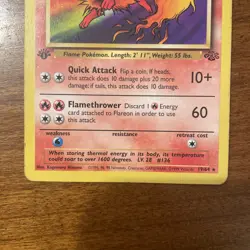Pokemon TCG Flareon 1st Edition Jungle Card 19/64 Regular Non-Holo Rare - Image 5