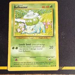 1x Bulbasaur - 44/102 - Base Set - Pokemon Card - LP - Image 1