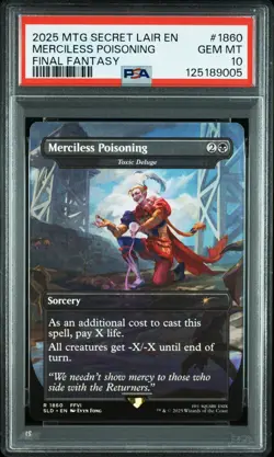 2025 MTG SECRET LAIR DROP FINAL FANTASY: GAME OVER MERCILESS POISONING PSA 10 - Image 1