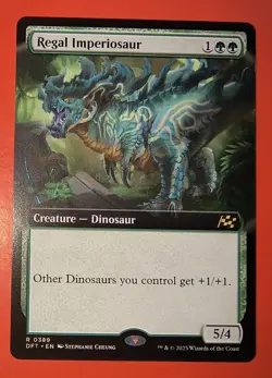 MTG, AETHERDRIFT: REGAL IMPERIOSAUR, RARE, 0389, EXTENDED ART, REGULAR, NM - Image 1