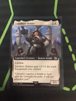 MTG Magic The Gathering Adelbert Steiner FIN Ext Art White Knight Final Fantasy - Image 1
