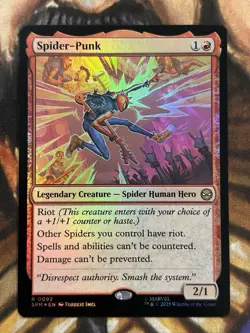 FOIL Spider-Punk #0092 Marvel's MTG Spider-Man Rare - Pack Fresh NM/Mint 🎸 - Image 1