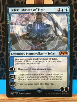 MTG - Teferi, Master of Time. Core 2021. Blue - Mythic Planeswalker. 075. - Image 1
