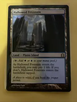 MTG Hallowed Fountain Normal Return to Ravnica # 241 Heavy Played - Image 1