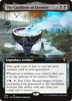 The Cauldron of Eternity (Extended Art) #352 Throne of Eldraine ELD Magic MTG LP - Image 1