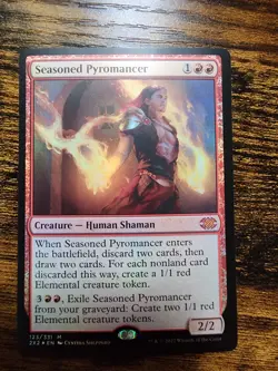 [1x] Seasoned Pyromancer - Foil Near Mint, English Double Masters 2022 MTG Magic - Image 1