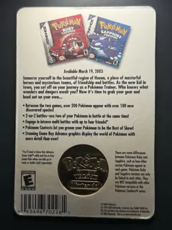 2003 Pokemon Ruby GBA GameBoy Preorder Bonus Collector’s Coin NEW SEALED - Image 2