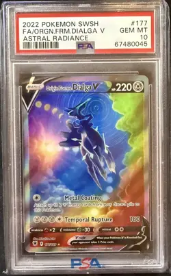2022 Pokemon Origin Forme Dialga V Alt Art 177/189 PSA 10 Astral Radiance - Image 1