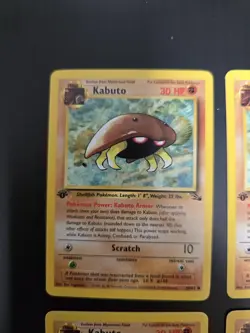 Lot Of 4 Kabuto - 1999 Pokemon 1st Edition Fossil Set 50/62 Great CONDITION! H - Image 2