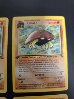 Lot Of 4 Kabuto - 1999 Pokemon 1st Edition Fossil Set 50/62 Great CONDITION! H - Image 3