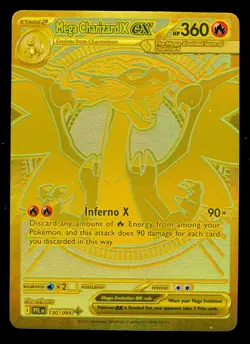 Pokemon MEGA CHARIZARD X EX 139/094 Phantasmal GOLD SECRET RARE - PACK FRESH - Image 1