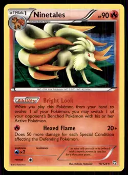2012 Black & White - Dragons Exalted Ninetales Stage 1/Rare Holo #19 - Image 1