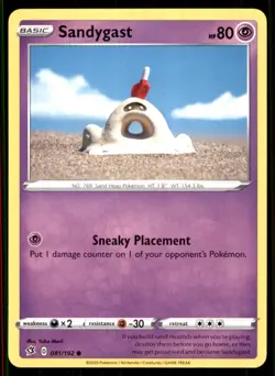 2020 Sword & Shield - Rebel Clash Sandygast Basic/Common #81 - Image 1