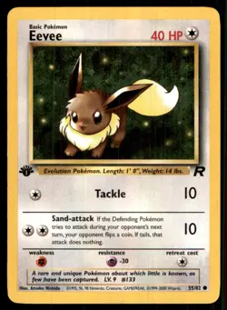 2000 Team Rocket 1st Edition Eevee Basic/Common #55 - Image 1