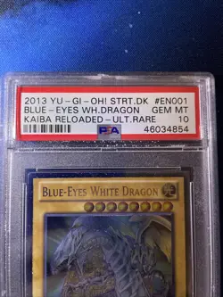 PSA 10 YuGiOh Blue Eyes White Dragon YSKR-EN001 Ultimate Rare Unl. GEM MINT - Image 3