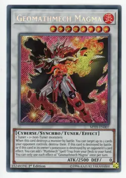 Yugioh Geomathmech Magma MYFI-EN007 Secret Rare 1st Edition NM - Image 1