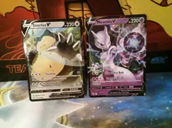 Pokemon tcg mewtwo and Snorlax v ultra rare cards pokemon tcg - Image 1