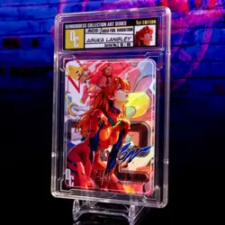 Asuka Eva Waifu Trading Card Encased 16/99 Gold Foil Demigoddess Collection SLAB - Image 1