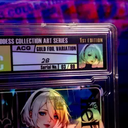 2B NieR Waifu Trading Card Encased #03/99 Gold Foil Demigoddess Collection SLAB - Image 3