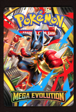 Mega Lucario Trainer Tips Insert Card - Pokemon Mega Evolution Base Set - NM - Image 1